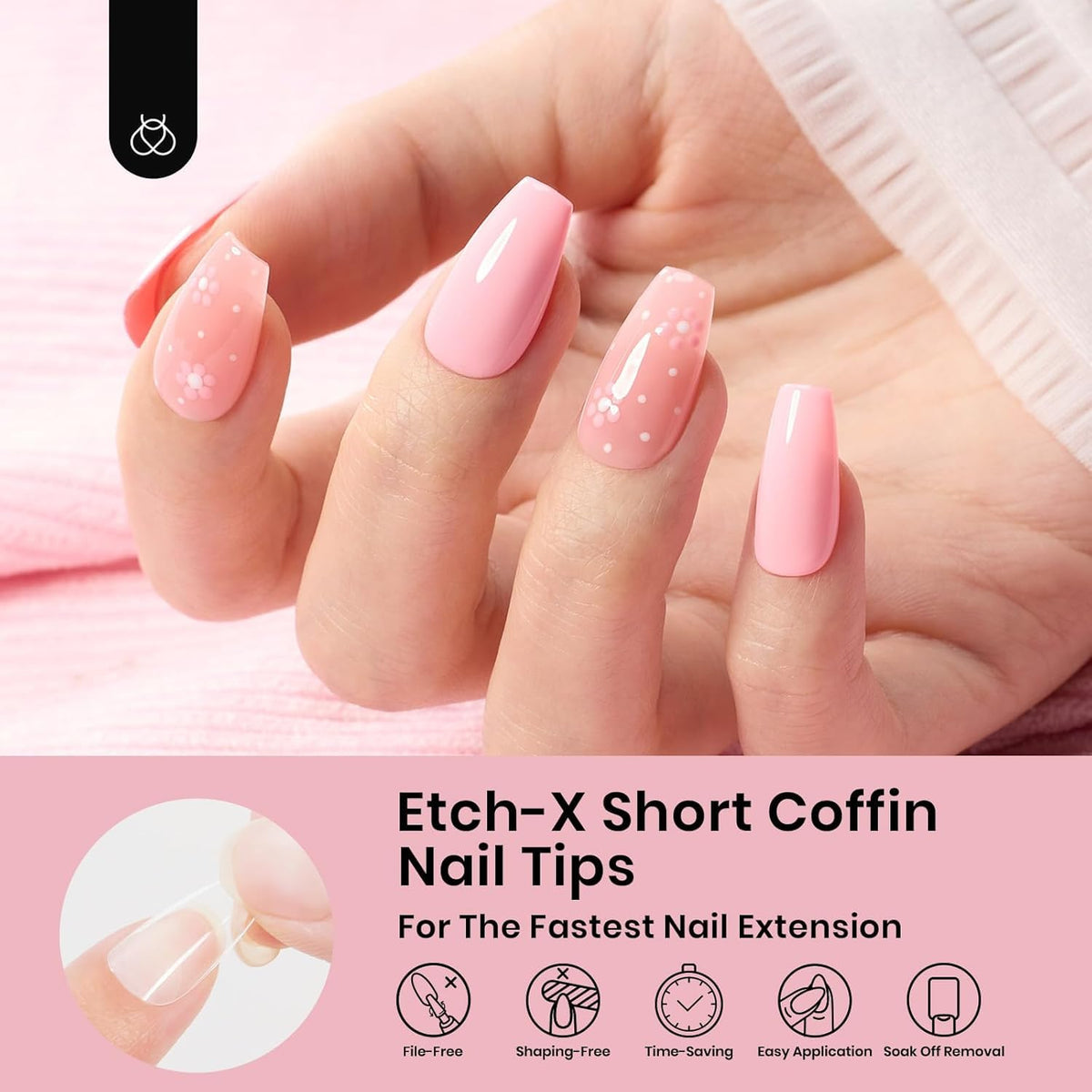 beetles Soft Gel Nail Tips showing numbered sizes 0-11