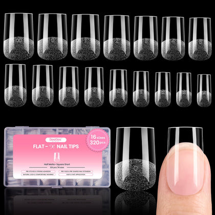 beetles Soft Gel Nail Tips Square Short 320pcs front view