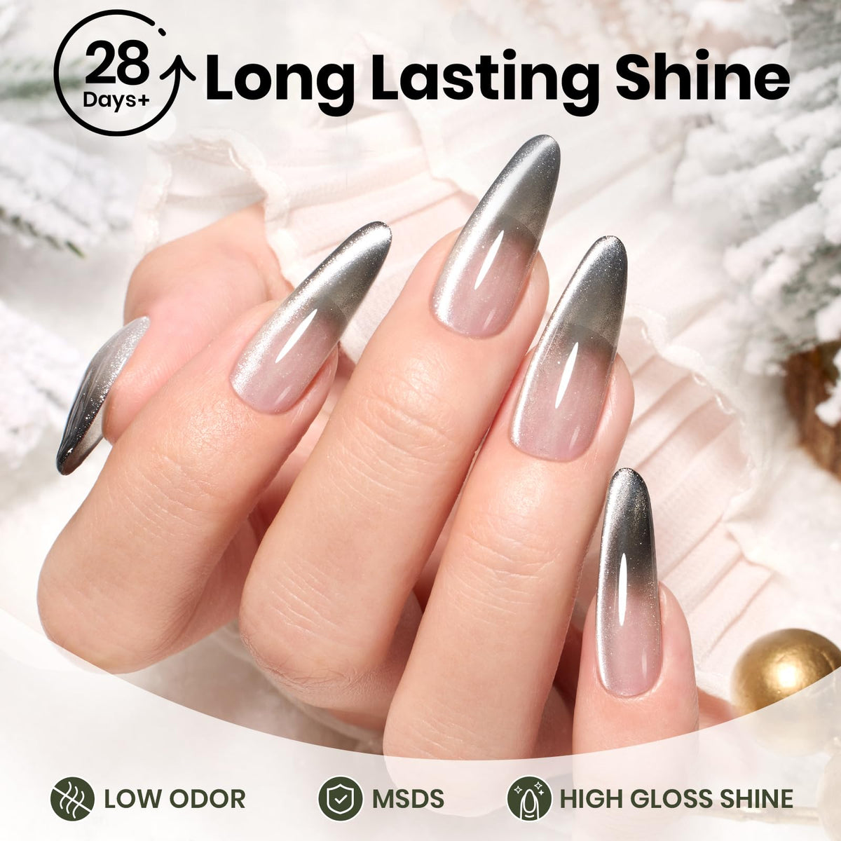 beetles Star Cascade Silver Cat Eye Gel Nail Polish packaging