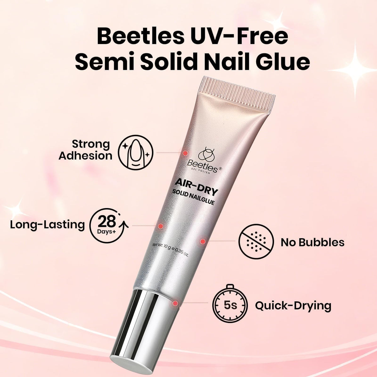 beetles Super Strong Nail Glue 10g tube and stick