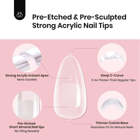 beetles Tipex Instant Apex Nail Tips on a nail lamp