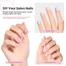 beetles Tipex Instant Apex Nail Tips showing various sizes