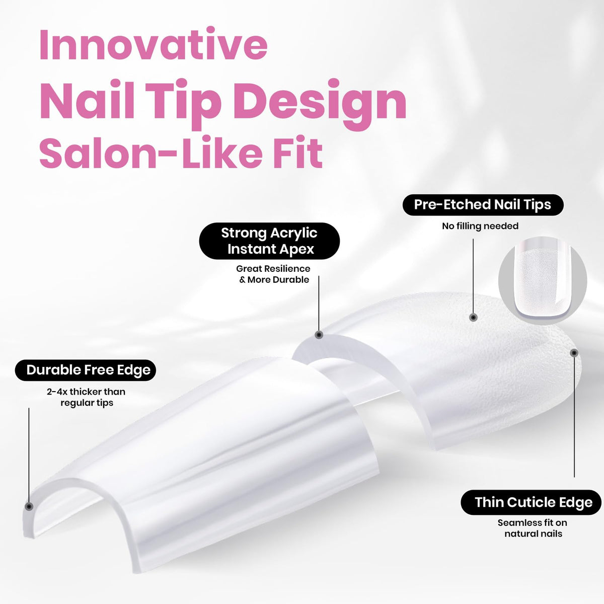 Beetles Tipex Lite Nail Tips displayed on a manicure table