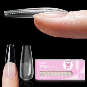 Beetles Tipex Lite Nail Tips front view showing various sizes