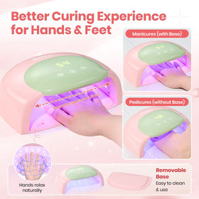 beetles UV Nail Lamp Candy Pink spacious chamber