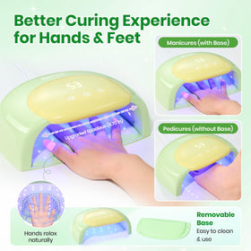beetles UV Nail Lamp spacious chamber for comfortable use