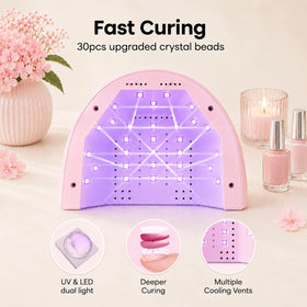 beetles UV Nail Lamp spacious design with foot inside