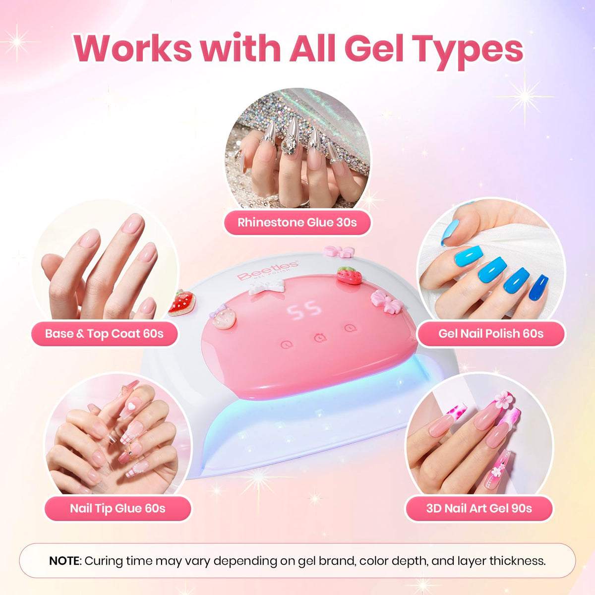 beetles UV Nail Lamp with multiple candy-inspired colours