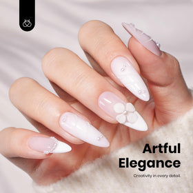 beetles White Gel Polish 15ml bottle close-up