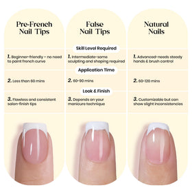 Beetles Yellow French Tips Press On Nails with Builder Top Coat
