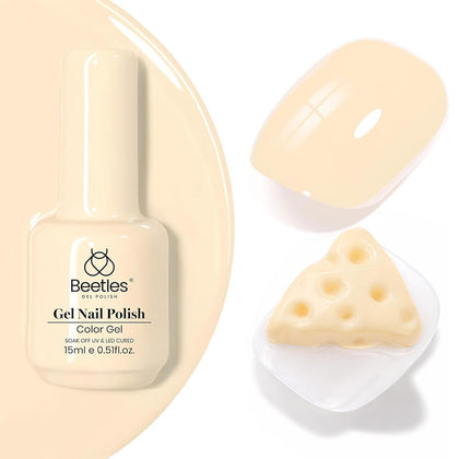 beetles Yellow Gel Nail Polish 15ML bottle front view