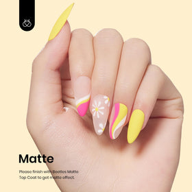 beetles Yellow Gel Nail Polish 15ML curing under UV lamp