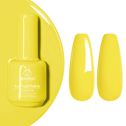 beetles Yellow Gel Nail Polish 15ML front view