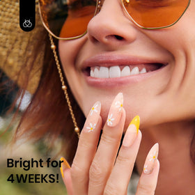beetles Yellow Gel Nail Polish 15ML on manicured nails