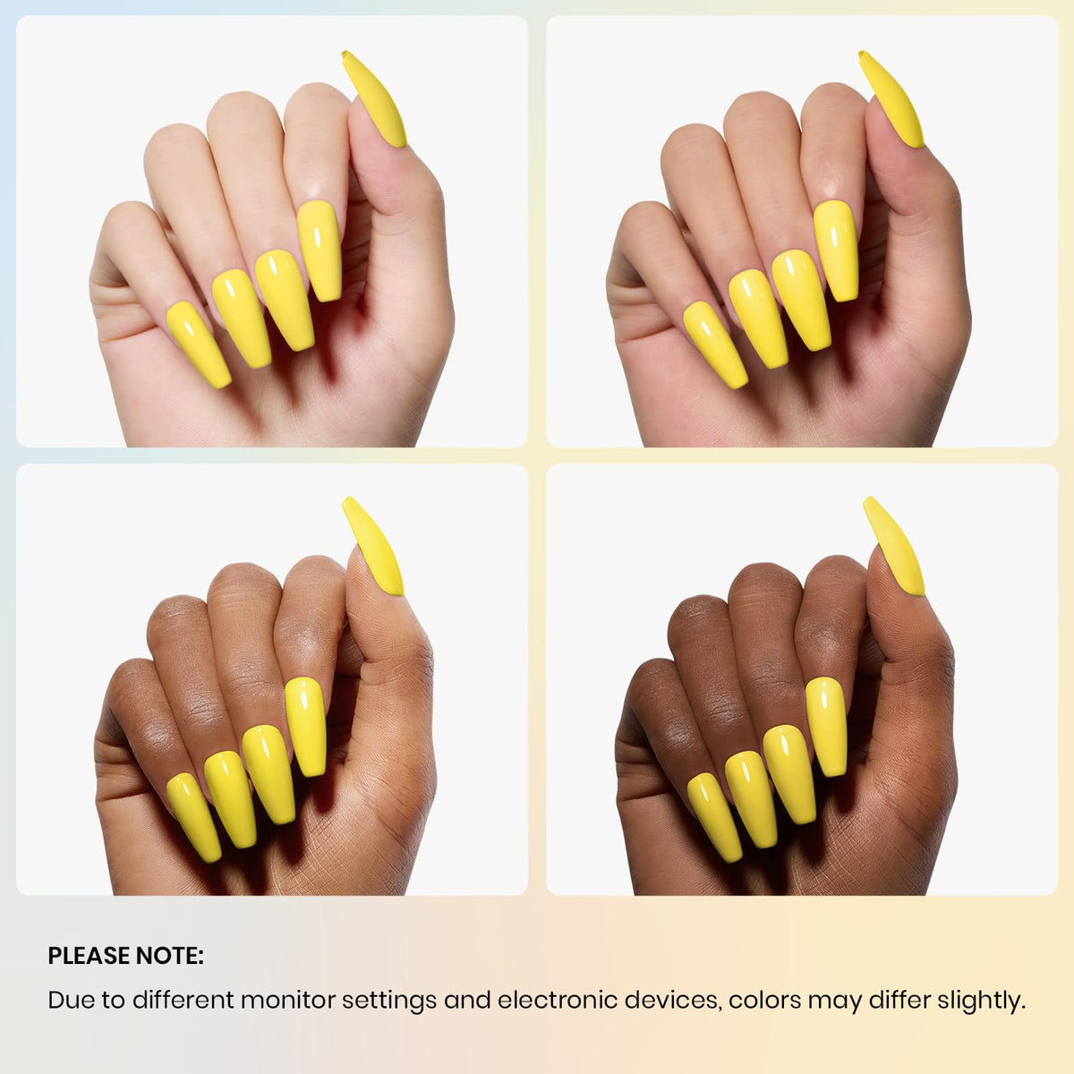 beetles Yellow Gel Nail Polish 15ML with base and top coat