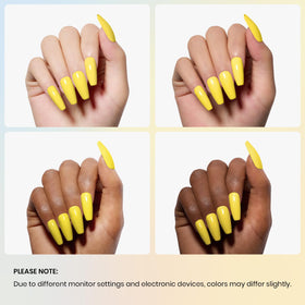 beetles Yellow Gel Nail Polish 15ML with base and top coat