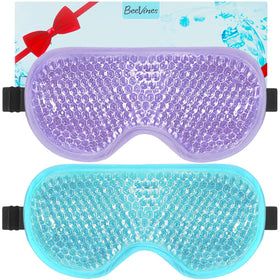 BeeVines Gel Eye Mask blue and purple front view