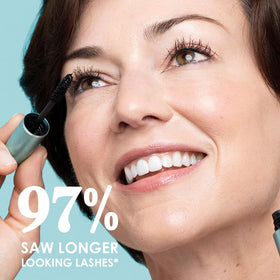 Before and after application of GrandeMASCARA Waterproof Peptide Mascara