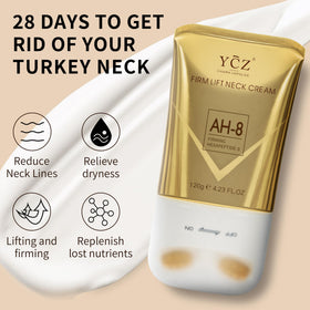 Before and after application of Ycz Neck Cream