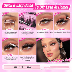 Before and after comparison of lashes using Yawamica kit