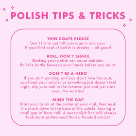 Before and after comparison of nails painted with Olive & June nail polish