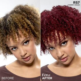 Before and after hair colour results using L'Oreal Paris Feria