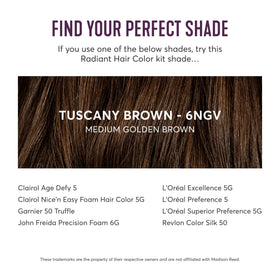 Before and after hair colour results using Madison Reed
