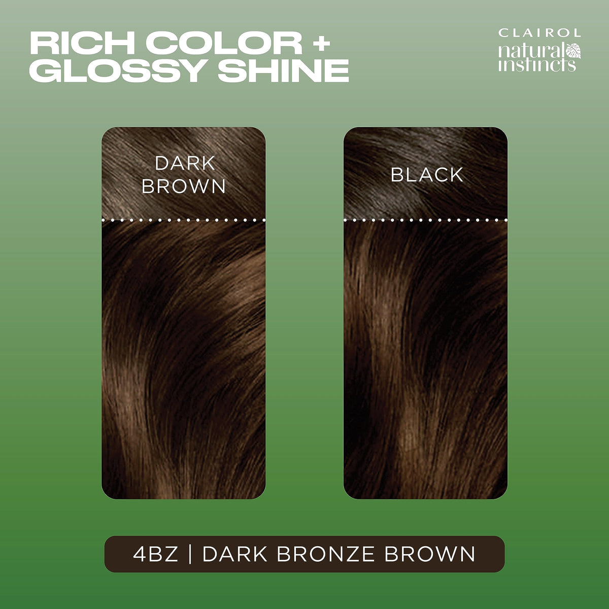 Before and after hair colour with Clairol Natural Instincts