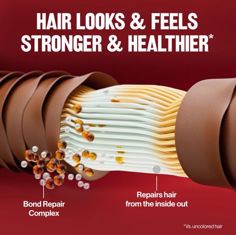 Before and after hair colour with REVLON