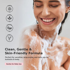 Before and after images showing improved skin texture