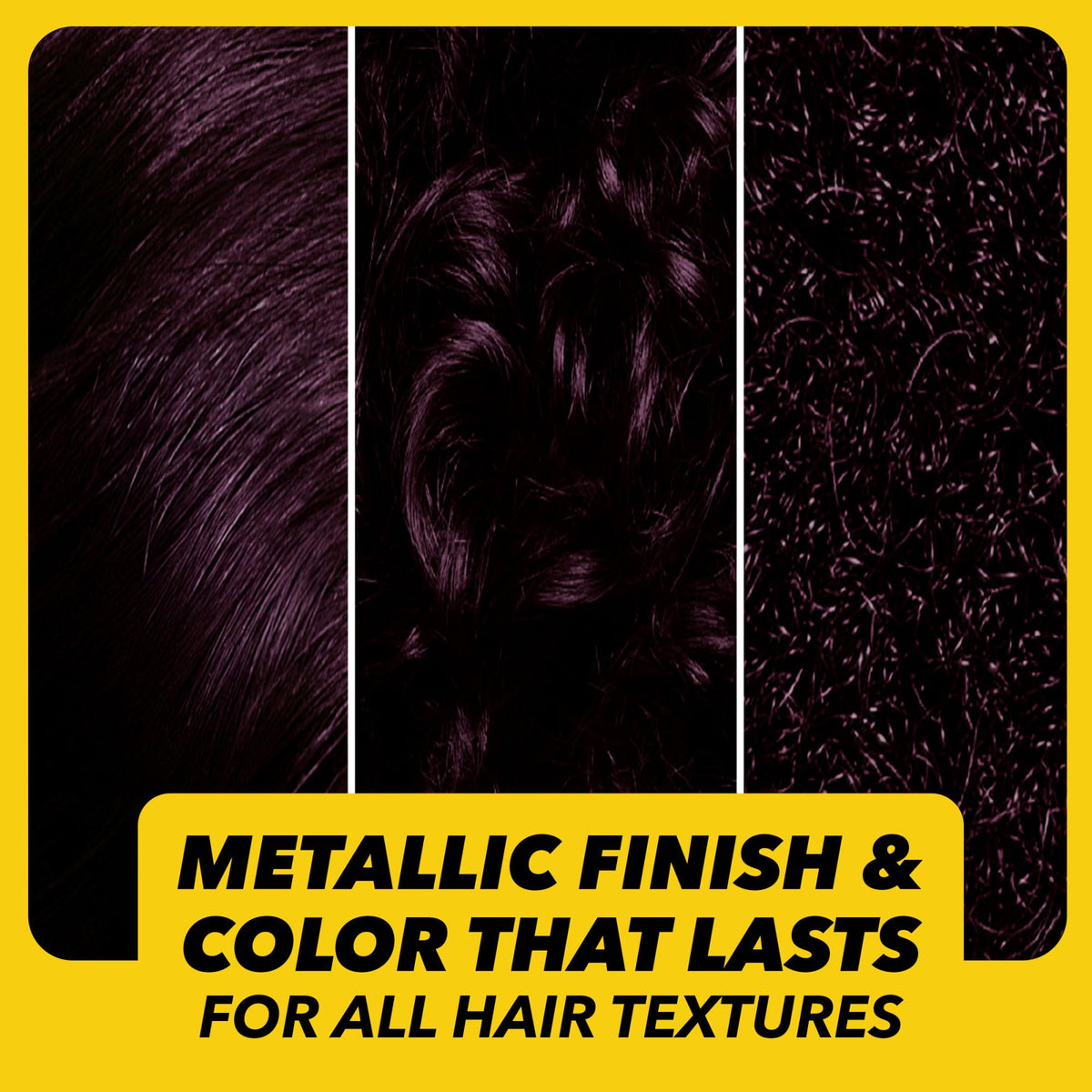 Before and after results of Got2B Metallics hair dye