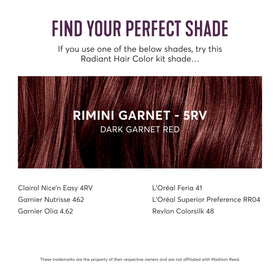 Before and after results of Madison Reed hair colour