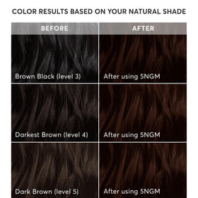 Before and after results of Madison Reed hair colour application