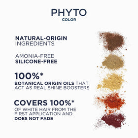 Before and after results of using PHYTO Phytocolor 4.77 on hair