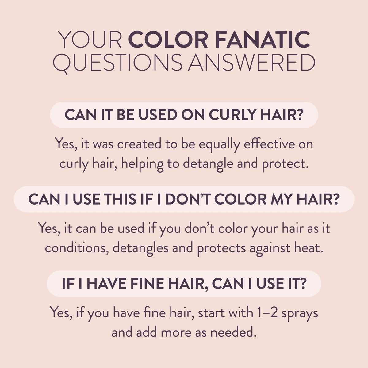 Before and after results of using Pureology Leave-In Conditioner
