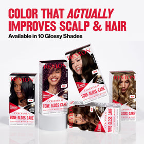 Before and after results of using REVLON ColorSilk 5 Medium Brown