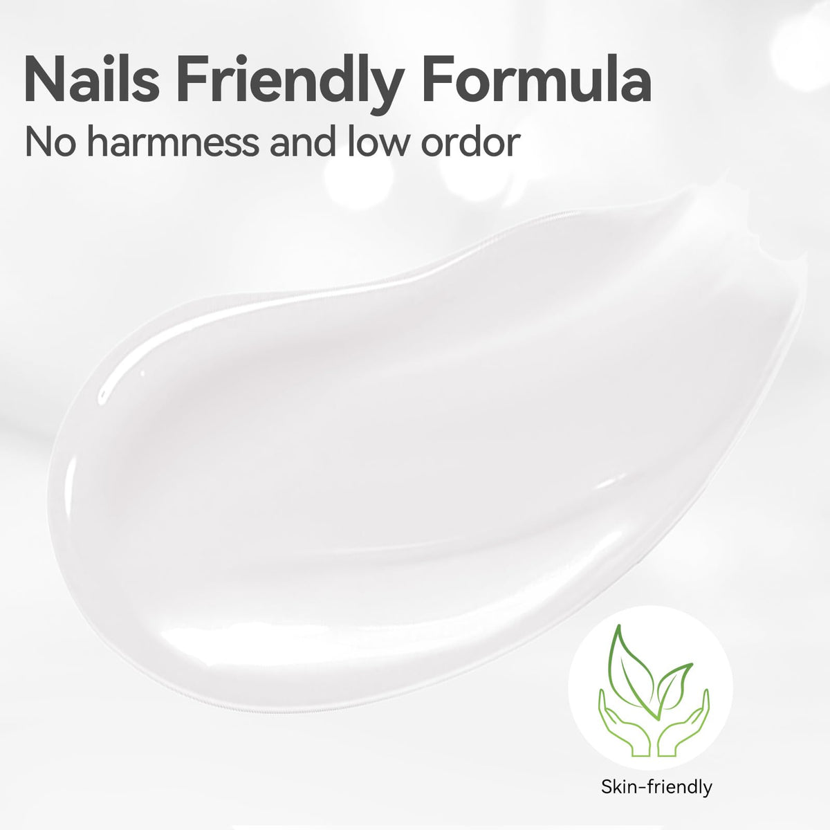 Before and after using Born Pretty Builder Nail Gel
