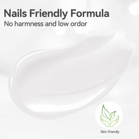 Before and after using Born Pretty Builder Nail Gel