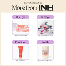 Before and after using INH Semi Permanent Hair Colour