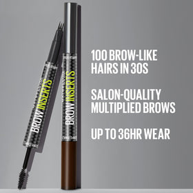 Before and after using MAYBELLINE Brow Inserts Eyebrow Pen Gel