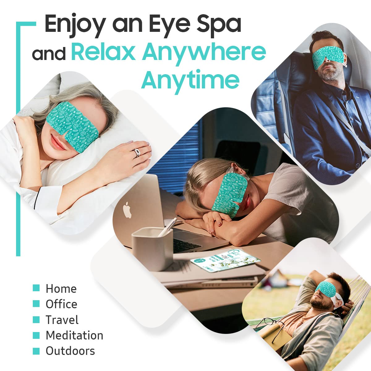 BeHoomi Steam Eye Mask displayed with other relaxation gifts
