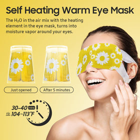 BeHoomi Steam Eye Mask in a travel setting