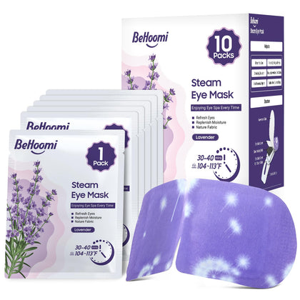 BeHoomi Steam Eye Mask lavender scent front view