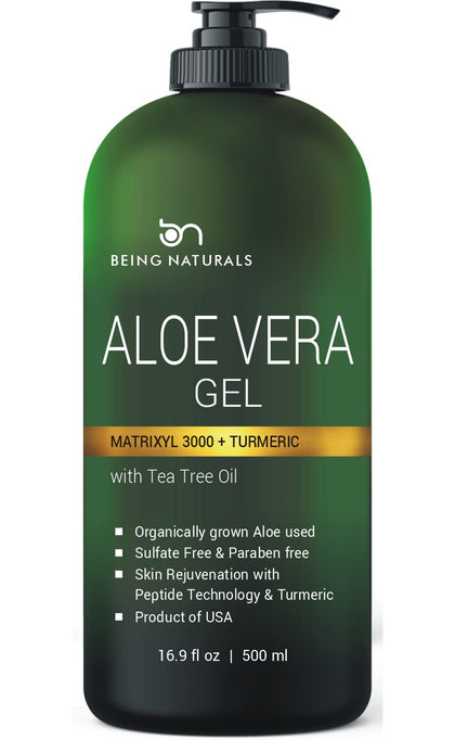 Being Naturals Aloe Vera Gel 16.9 fl oz front view