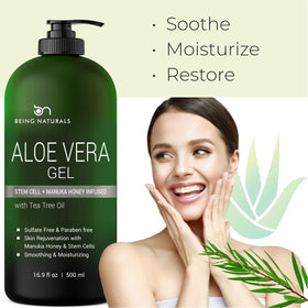 Being Naturals Aloe Vera Gel in lifestyle setting