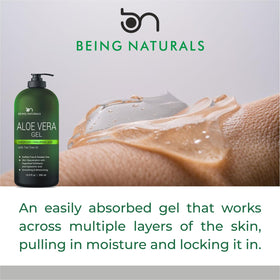 Being Naturals Aloe Vera Gel on skin application