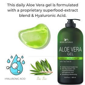 Being Naturals Aloe Vera Gel packaging details