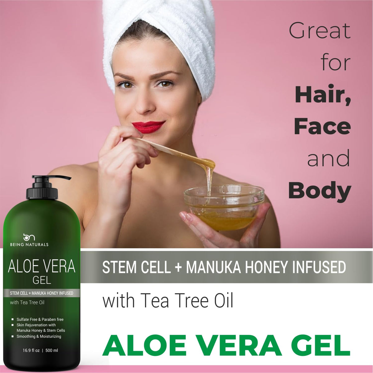 Being Naturals Aloe Vera Gel texture close-up