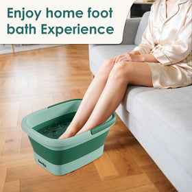 Beinilai Collapsible Foot Bath Basin folded for storage