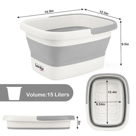 Beinilai Collapsible Foot Bath Basin in use outdoors